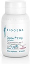 Biogena 구리 2 mg Energized - 쉽게 흡수하고 잘 투여 된 시트레이트 양식 - 60 캡슐