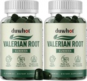 Valerian Root Gummy, 수면 및 스트레스 완화를위한 유기 Valerian 뿌리, 성인을위한 Chamomile Flower, Kids-Friendly, Apple 풍미, 120 카운트 강화