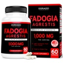 Fadogia Agrestis 추출물 1000mg 당 서빙 - [최대 강도] - 힘, 드라이브, 운동 성능, 근육 질량 - 세 번째 파티 테스트 - 제로 필러 - 글루텐 무료, 비 GMO, 채식 캡슐