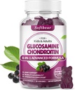 softbear 글루코사민 Chondroitin Gummies, 설탕 자유로운 글루코사민 Chondroitin MSM Elderberry Turmeric의 보충은 합동 건강 & 산화제, Elderberry 맛을 내는 60 조사를 지원합니다