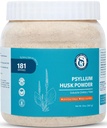 Psyllium Husk Powder- 2lb, 32oz | Easy Mixing Dietary Fiber | Digestive System | Finely Ground Powder | Keto Baking에 이상적입니다 | Non-GMO