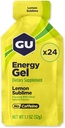 GU Energy Original Sports Nutrition Energy Gel, Vegan, Gluten-Free, Kosher 및 Dairy-Free On-the-Go Energy for Any Workout, 24Count, Lemon Sublime