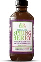 Andi Lynn의 SpringBerry, 유기 검정 Elderberry Syrup, 계절 알레르기를 위한 오염 방어 & Sinus 기복, 아이 & 성인을 위한 초본 면역 지원 보충교재, 4개 oz