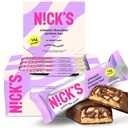 Nick's Protein Bars Chocolate | 고단백 | 저 칼로리 | 저탄수지 케토 친숙한 간식 추가 설탕(다 팩 12 바 x 50g) (12 개 팩 1), 알몬드 초콜릿)