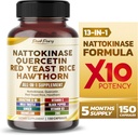 Nattokinase 5000FU Quercetin 빨간 효모 밥 호손 - 전반적인 웰빙 지원 - 미국에서 만드는