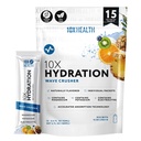 10X 건강 Hydration 소포 파 쇄석기 전해질 음료 혼합 액체 15 Stickpacks 마그네슘 시트레이트, 나트륨 & 칼륨 - 천연 맛 전기