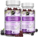 (2 팩) 글루코사민 Chondroitin Gummies, 추가 강도 합동 지원은 Mbility & Flexibility를 위한 MSM & Elderberry, 남자 & 여자를 위한 산화 방지제 지원, 120 Gummies를 보충합니다