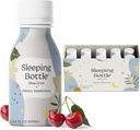 Sleep Aid 음료, Melatonin 무료, Vegan, No-Sugar, 체리 맛 (3.4 Fl Oz, 10 팩)