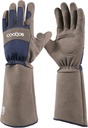 COOLJOB Thorn Proof Rose Pruning Garden Gloves for Men, 긴 소매 패딩 야드 작업 부시, 블랙 베리, 크레투스, 헤비 듀티 / 펑크 방지 / 기계 빨 수, Xlarge, Navy