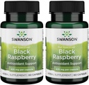 Swanson Black Raspberry - 전체 웰빙 지원을위한 초본 보충 - Flavonoids 및 비타민 C의 천연 소스 - (60 캡슐, 425mg 각) (2 팩)