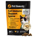 Cat Immune Support Lysine – L-Lysine, Colostrum, Quercetin & Omega-3 – Soothes Sneezing, Runny Nose & Itchy Skin Chicken, (30 일 공급)를 가진 고양이를 위한 알레르기 완화 & 면역 건강 보충교재
