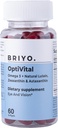 Lutein, Zeaxanthin, Astaxanthin 및 Omega 3과 함께 Briyo Optivital Eye Health Supplement - Visual Clarity, Screen Fatigue Relief 및 Long Term Retinal Health를 지원합니다. 1 일, 60 Softgels