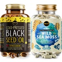Maju Superfoods 4-in-1 바다 Moss 캡슐과 검은 씨앗 오일 캡슐 번들