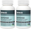 Benecin Defense 1500 mcg 캡슐 당 안정화 된 Allicin | 흑 마늘에서 SAC 및 폴리 페놀의 높은 수량 | 면역 및 심장 기능 채식 모자의 강력한 지원 (1 개 팩 180)