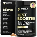 남자를 위한 WARRIOR PROTOCOL 테스토스테론 승압기 - Ashwagandha & Tongkat Ali를 가진 남자를 위한 테스토스테론 보충교재 | 근육 성장, 리비도, 체력 & 힘 지원