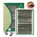 래쉬 클러스터 280Pcs 속눈썹 클러스터 KEYYOU 60D D Curl 9-18MIX 클러스터 러시 두꺼운 슈퍼 소프트 Wispy DIY 속눈썹 연장 집에서 (60D-D, 9-18MIX)