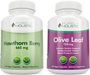 Purely Holistic Hawthorn Berry 665mg + 올리브 리프 추출물 750mg 번들 + 270 Vegan 캡슐 - 미국에서 만든