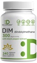 DIM 보충교재 300mg, 240의 모자, 4 달 공급 | 남자 & 여자를 위한 에스트로겐 균형 | 강화되는 흡수를 위한 Diindolylmethane 플러스 까만 고추 추출물 | Hormonal & 피부 건강 지원