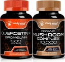WELLNESS LABSRX Quercetin 와 Bromelain | 버섯 캡슐