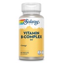 SOLARAY 비타민 B 복합체 50 mg - 세포 에너지 비타민 - 비타민 B12, 비타민 B1, B6, Niacin, Folic 산, Biotin 및 기타 B 비타민과 영양 건강 지원 - Vegan, 100 VegCaps