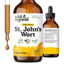 Wild & Organic St Johns Wort Tincture - Mood Support - Calming St John 's Wort Supplement - Hypericum Perforatum Herbal Liquid Drops - 채식, 설탕 및 알코올 무료 - 4 fl oz