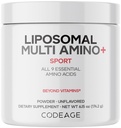 코질 Liposomal 다 아미노산 분말 보충교재 - BCAA & EAA 보충교재 모든 9개의 근본적인 아미노산, 분지된 사슬 아미노산, 전 & 포스트 운동, Unflavored, Liposomal 납품, 비 GMO, 6.15 oz