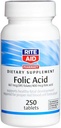 Rite Aid Folic 산, 667 mcg DFE Folate/400 mcg Folic 산, 250 정제 | 규정식 보충교재 | Folic 산 400 MCG | Folic 산을 가진 Prenatal 비타민