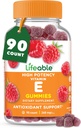 Lifeable Vitamin E Gummies | 268mg | 훌륭한 타스팅 비타민 E 보충제 | 피부, 눈 건강 및 면역 기능 지원 | 성인용 VIT E, 남성용 VIT E | 90 Gummies