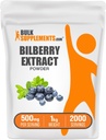 BulkSupplements.com Bilberry 추출 분말 - Bilberry 추출 보충, 초본 보충 - Vegan & Glulten 무료, 500mg 서빙 당, 1kg (2.2 파운드) (팩 1)