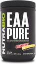 NutraBio – EAA Pure – 9 아미노산 – 근육 수리 및 복구, 30 서빙, 딸기 레몬 폭탄 – 사전 또는 포스트 운동 – 모든 일 복구