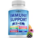 Echinacea, 비타민 C 및 아연 50mg, 비타민 D 5000 IU, Turmeric Curcumin & Ginger, B6, Elderberry 60 조사를 가진 1개의 Immune 지원 부스터 보충교재에 있는 새로운 나이 8