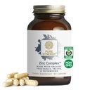 PURE SYNERGY 아연 복합 단지 | 면역 지원 보충교재 | 비타민 C와 유기 전체적인 음식과 자연, 채식 아연 복합 단지 | 면역, 뇌 및 피부 건강 (60 캡슐)
