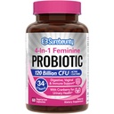 여성, 120 억 CFU 34 Strains, Prebiotics, 소화 효소, Cranberry, 4-in-1 Feminine Probiotics, Digestive, Vaginal, 면역 지원, 60ct