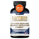 Gade Nutrition Lutein 및 Zeaxanthin 보충제 | 오메가 3, Resveratrol, Bilberry, Lycopene, Quercetin, Ginkgo Biloba, 비타민 D 및 더 많은 눈 관리 비타민 및 미네랄이 함유 된 Astaxanthin Eye 비타민