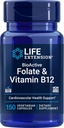 생명 연장 BioActive Folate & 비타민 B12, 150 채식 캡슐 - 비 GMO, 글루텐 무료 보충
