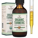 검은 후추 드롭이있는 심황 쿠르쿠민 - 유기 심황 보충 방울 1,180mg - 2FL OZ, 60 서빙 (Black Pepper Seed, Ginger, Rosemary 및 Sage) Double Wood의 공동 지원