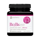Youtheory B12B6 - Vegan 비타민 B6 & 비타민 B12 - 뇌 건강, 에너지 및 면역 지원 제공 * - 낙농장, 콩 및 글루텐 무료 - 60 채식 캡슐