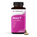 LifeSeasons Beau-T - 헤어, 네일 & 스킨 케어 보충 - 건강한 머리카락과 네일 성장 촉진 - Clear Skin & Fights Acne - Nail Strengthener - Biotin Collagen Turmeric - 90 캡슐을 포함합니다