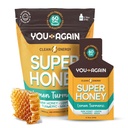 You Again Super Honey Lemon Turmeric Packets | 운동 청정 에너지 젤 팩 | 사이클링, 내구시간, 러닝 젤 또는 에너지 스낵 | Paleo & Carnivore Snack | 글루텐 프리 | 미국 제작 | 8개