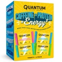 Quantum Energy Square - Caffeine & 10g Protein, Go - Vegan, Gluten-Free, Soy & Dairy-Free와 에너지 바 - 다양성 4-Pack