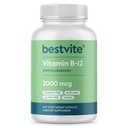 BESTVITE 비타민 B12 (Methylcobalamin) 2000mcg (240 채식 캡슐) (Methyl B12) - Stearates 없음 - Vegan - 비 GMO - 글루텐 무료
