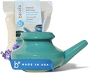 Baraka Neti Pot Tool Kit - Snoring & Saline Solution, 2oz Mineral Sea Salt의 Handcrafted Ceramic Dishwasher Safe with Nose Cleaning & Sinus Rinse Perfect for Allergy Relief in Adults & Kids (제이드)