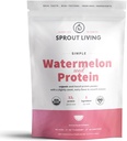 Sprout 생활 간단한 수박 종자 단백질 분말, 인공 감미료 없는 12 그램 유기 식물에 근거한 단백질 분말, 비 낙농장, 비 GMO, Vegan, 글루텐 자유로운, Keto 음료 혼합 (10 oz)