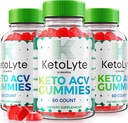 NutraRize (3 KetoLyte Keto ACV Gummies, 고급 공식, Keto Apple Cider Vinegar 1000MG 보충, 모든 자연 Keto ACV 비타민, 공식 Keto Lyte 리뷰 (180 Gummies)