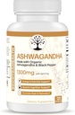 강화된 흡수를 위한 까만 고추를 가진 Ashwagandha - 증명된 유기, 비 GMO, 글루텐 자유로운 - 지원 계류 및 에너지, 지원 나머지 및 Relaxation - 120의 채식주의자 캡슐