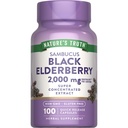 Nature's Truth Black Elderberry 캡슐 | 100 개 | 슈퍼 농축 Sambucus Extract | 비 GMO 및 글루텐 무료 보충