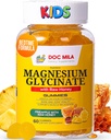 마그네슘 글리세린 Gummies 100mg 어린이를위한 및 성인 - Bedtime Formula, Deep Calm Sleep Supplement - Glicinato de Magnesio