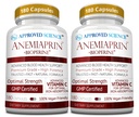 승인 과학 Anemiaprin - 흡수성 철, 비타민 C - Stomach에 Gentle - 380 캡슐 - 6 개월 공급 - 비 GMO, Vegan