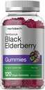 Horbaach Black Elderberry Gummies | 120 개 | Sambucus Extract | 아연 및 비타민 C | Berry flavor | Vegan, Non-GMO 및 Gluten 무료 보충 성인