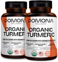 Pomona 웰니스 유기 심황 보충교재 2100 mg, USDA 유기, 비 GMO, 채식주의자, 흡수를 위한 까만 고추를 가진 심황 쿠르쿠민, 합동 지원과 면제를 위한 240의 정제 (2 팩)